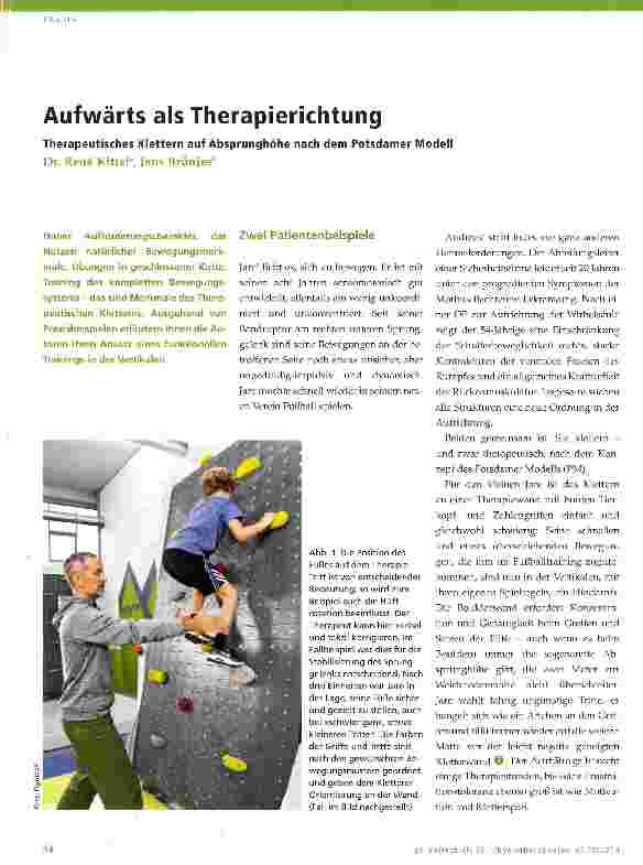 Vorschauseite 1: Aufwärts als Therapierichtung