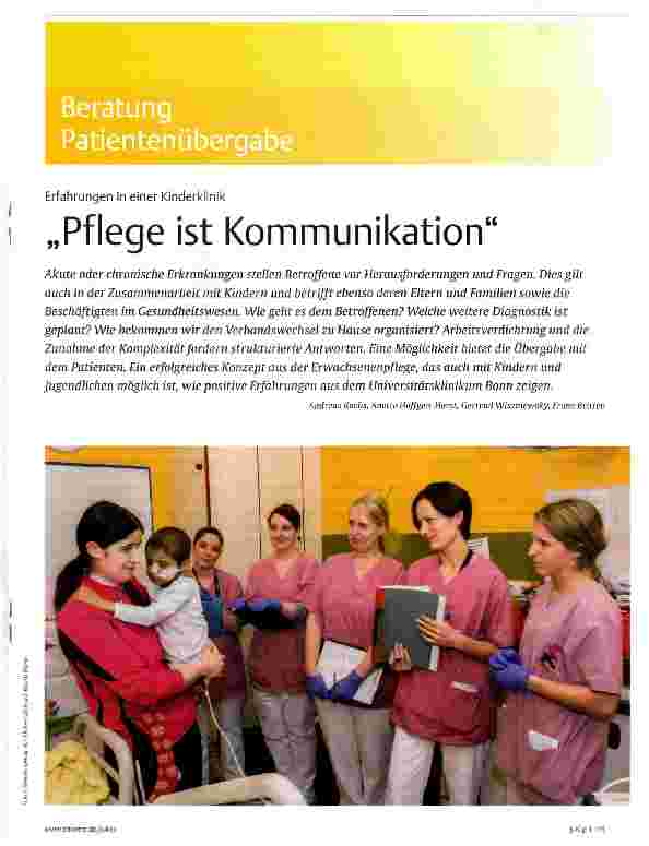 Vorschauseite 1: Pflege ist Kommunikation