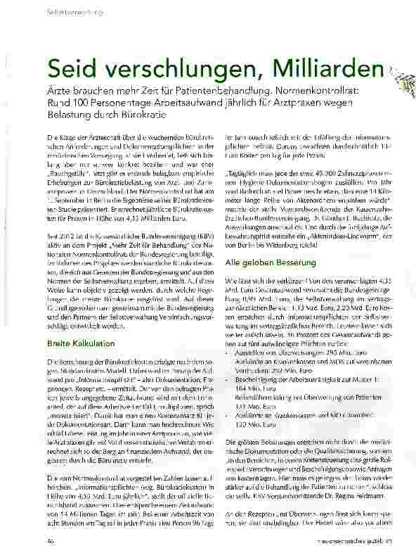 Vorschauseite 1: Seid verschlungen, Milliarden