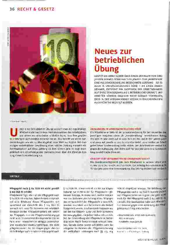 Vorschauseite 1: Neues zur betrieblichen Übung