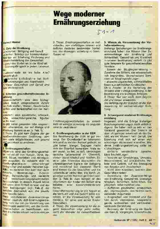 Vorschauseite 1: Wege moderner Ernährungserziehung