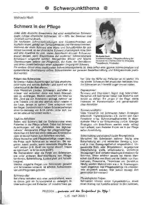 Vorschauseite 1: Schmerz in der Pflege