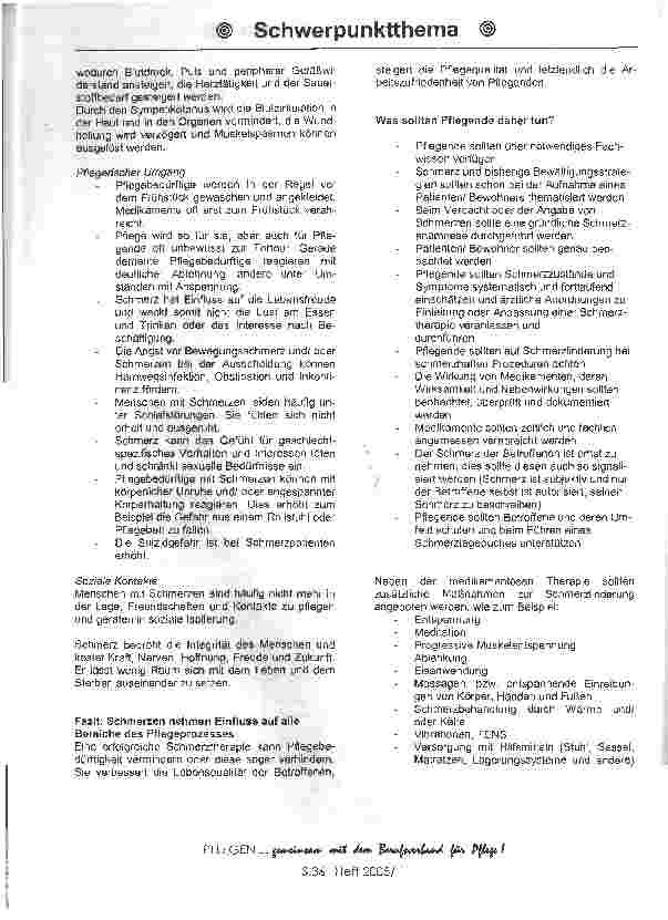 Vorschauseite 2: Schmerz in der Pflege