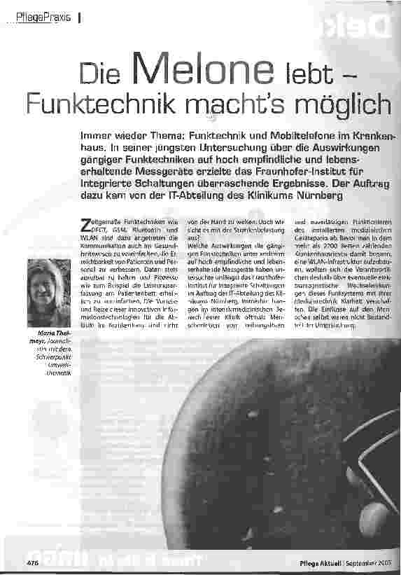 Vorschauseite 1: Die Melone lebt-Funktechnik machts möglich