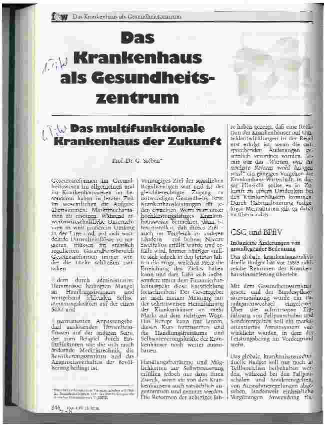 Vorschauseite 1: Das multifunktionale Krankenhaus der Zukunft