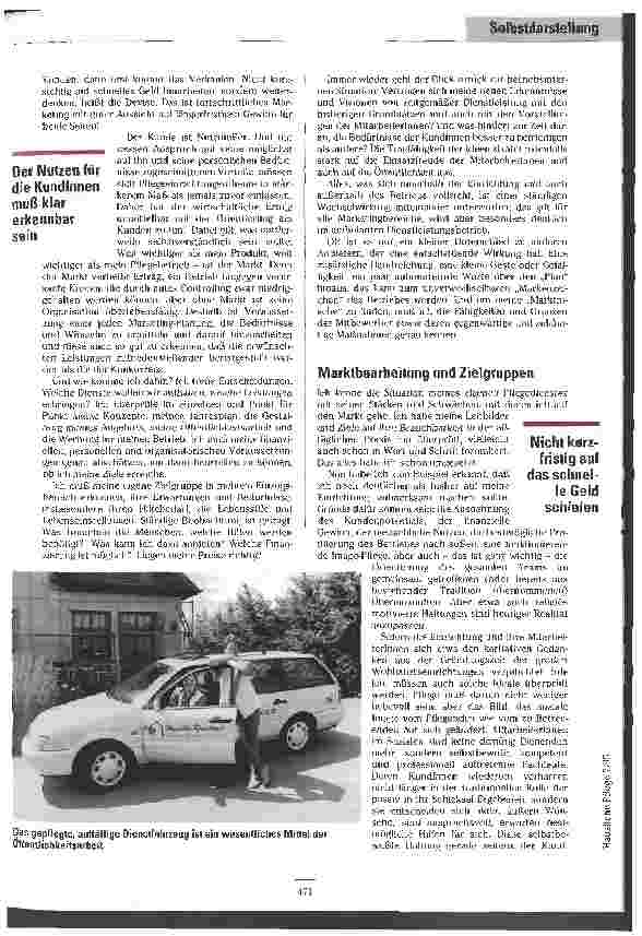 Vorschauseite 3: Neue Wege gehen Die erfolgreiche Selbstdarstellung ambulanter Dienste im Wettbewerb