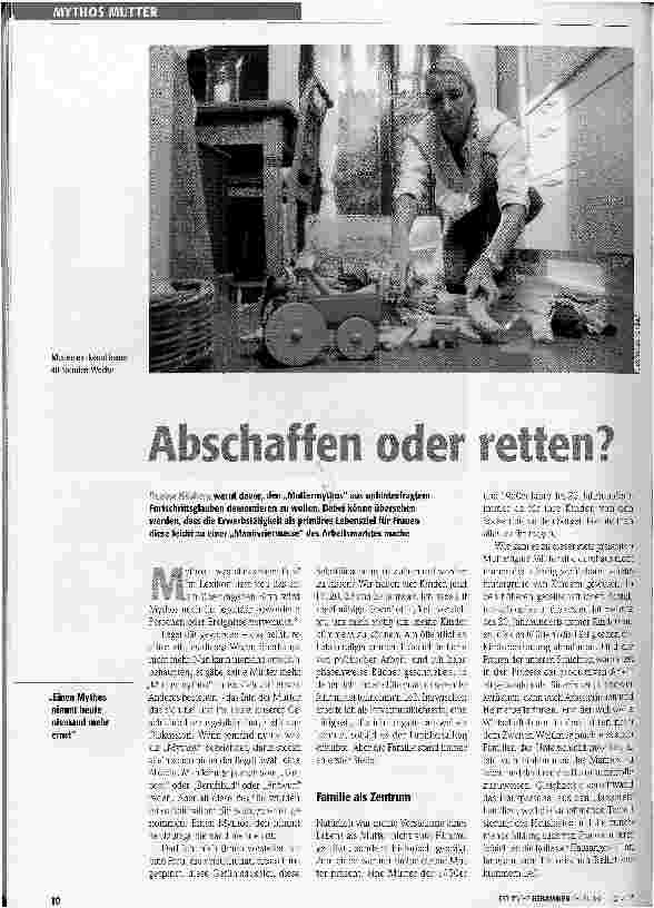 Vorschauseite 1: Abschaffen oder retten