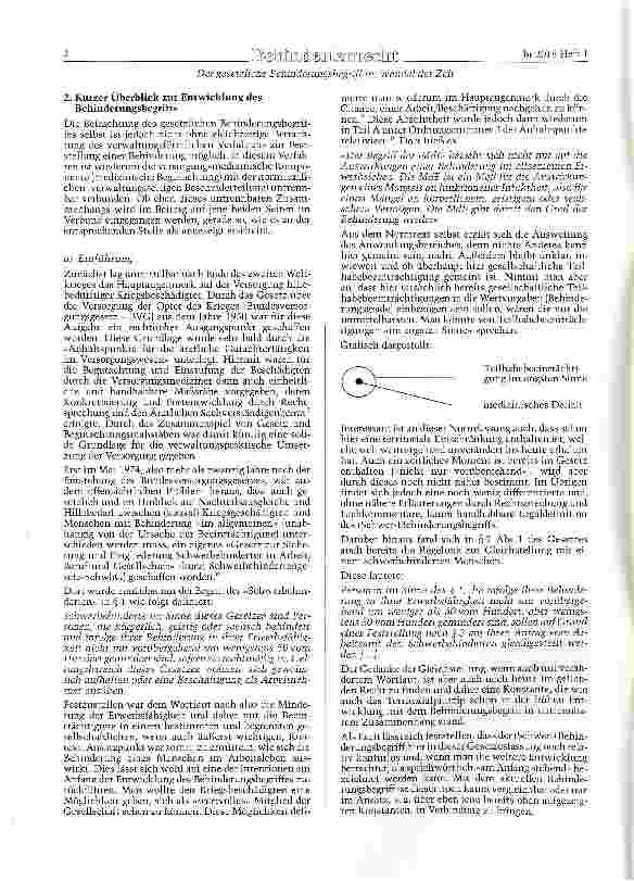 Vorschauseite 2: Der gesetzliche Behinderungsbegriff im Wandel der Zeit