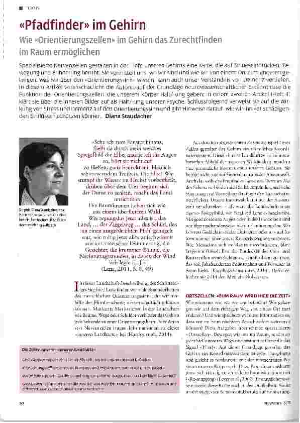 Vorschauseite 1: «Pfadfinder» im Gehirn