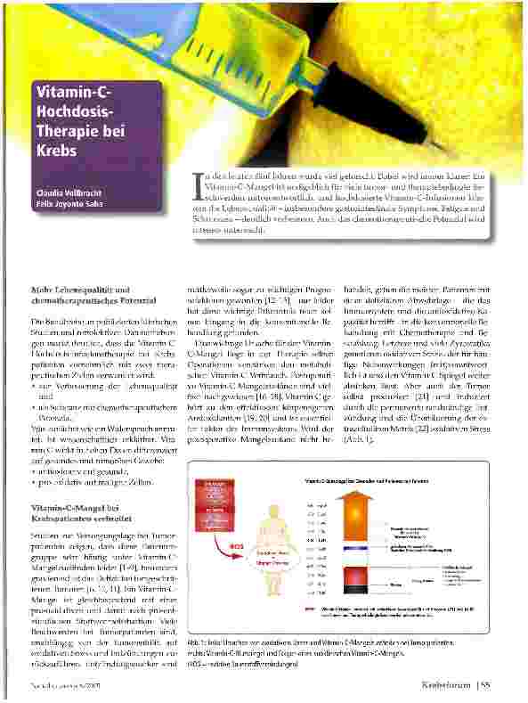 Vorschauseite 1: Vitamin-C-Hochdosis-Therapie bei Krebs