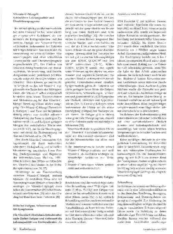 Vorschauseite 2: Vitamin-C-Hochdosis-Therapie bei Krebs