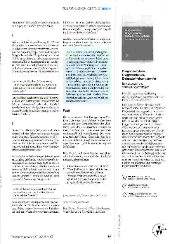 Vorschauseite 3: Leitlinien und medizinischer Standard