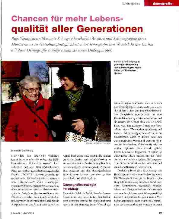 Vorschauseite 1: Chancen für mehr Lebensqualität aller Generationen