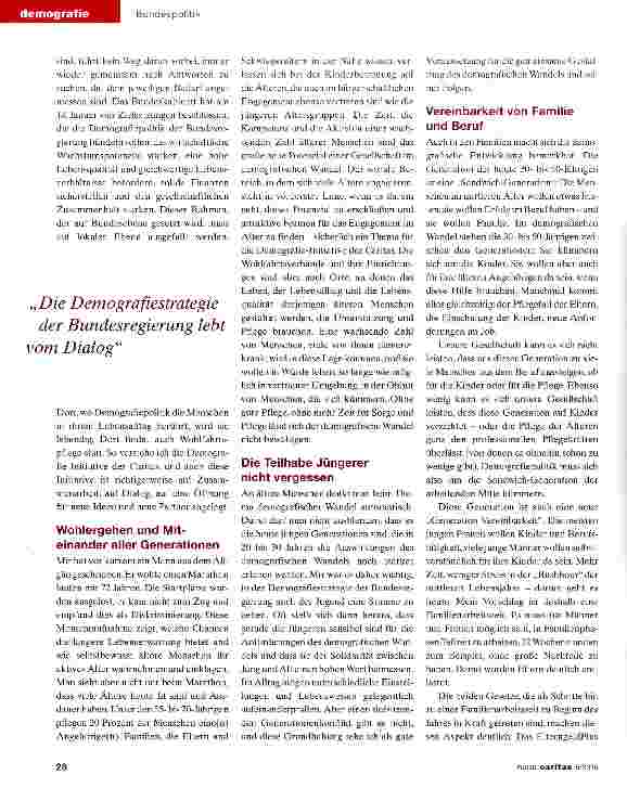 Vorschauseite 2: Chancen für mehr Lebensqualität aller Generationen