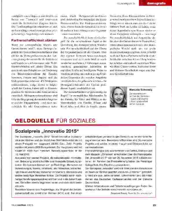 Vorschauseite 3: Chancen für mehr Lebensqualität aller Generationen