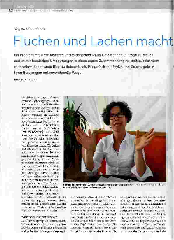 Vorschauseite 1: Fluchen und Lachen macht frei