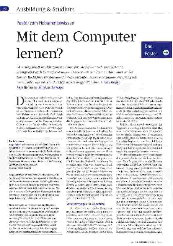 Vorschauseite 1: Mit dem Computer lernen?