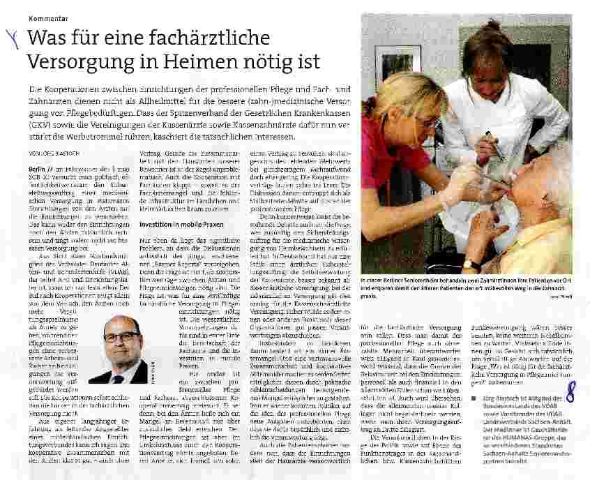 Vorschauseite 1: Was für eine fachärztliche Versorgung in Heimen nötig ist