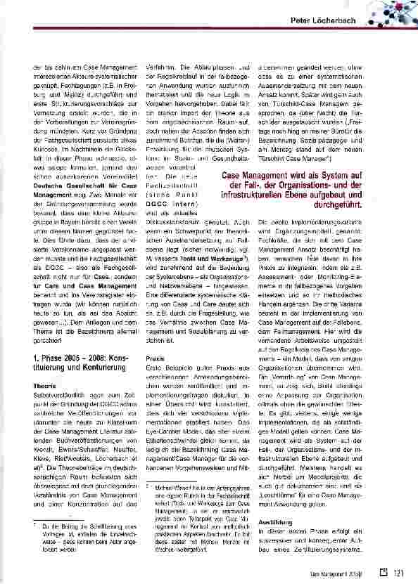 Vorschauseite 2: Case Management der vierten Generation oder: The Next Generation CM