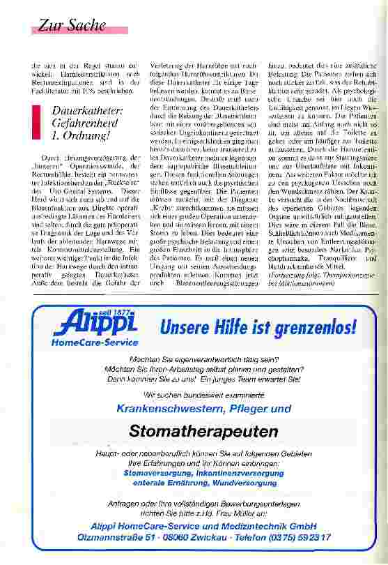 Vorschauseite 4: Gesundheit hat ihren Preis Miktionsstörungen nach Rektumexstirpation
