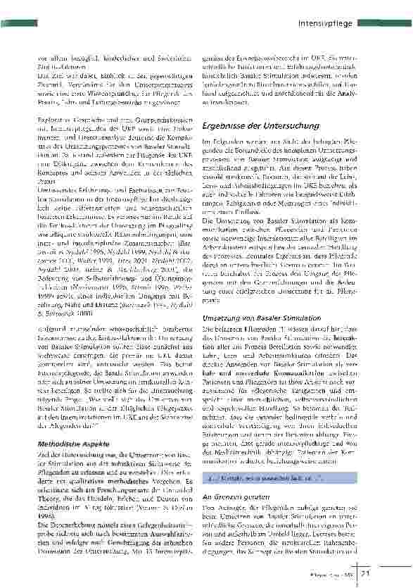 Vorschauseite 2: Basale StimulationAn Grenzen geraten