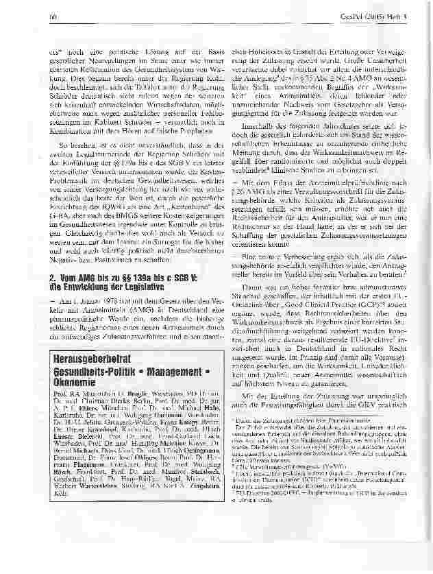 Vorschauseite 2: Der weite Weg: vom AMG bis zum IQWIG1:1978-2005Bestandsaufnahme und Kommentar