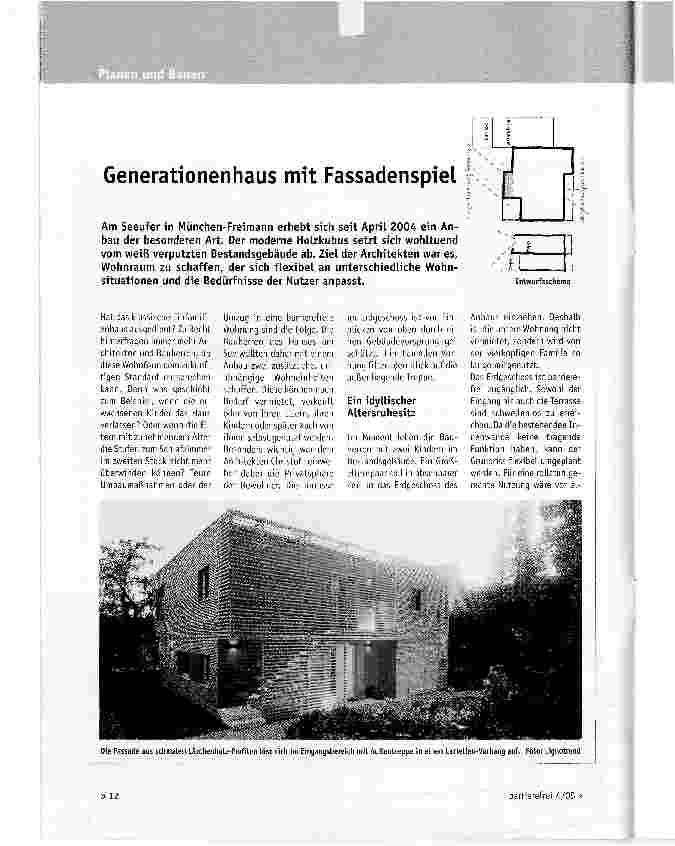 Vorschauseite 1: Generationenhaus mit Fassadenspiel