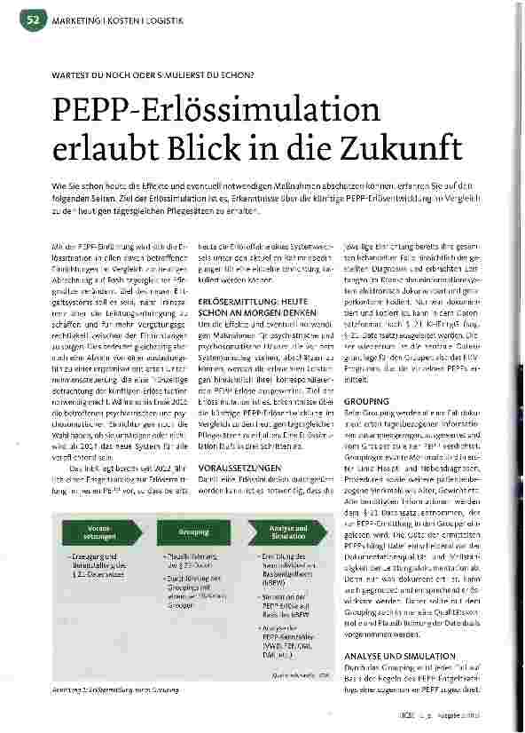Vorschauseite 1: PEPP-Erlössimulation erlaubt Blick in die Zukunft