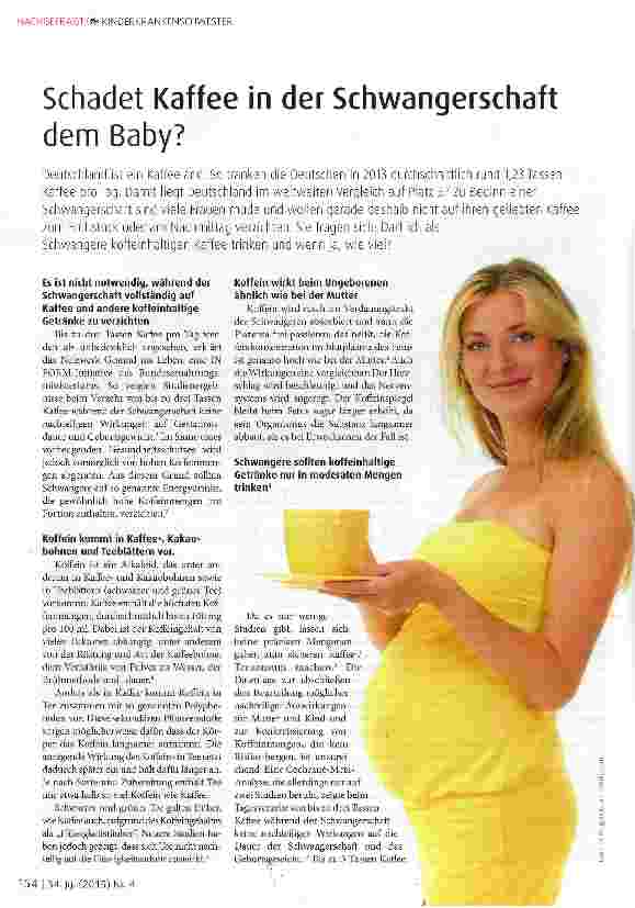 Vorschauseite 1: Schadet Kaffee in der Schwangerschaft dem Baby?