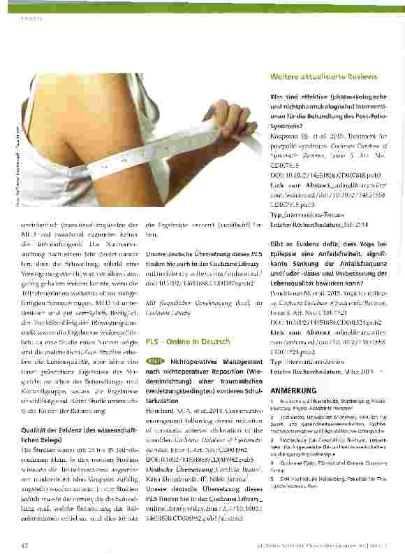 Vorschauseite 3: Cochrane-Update 7 2015
