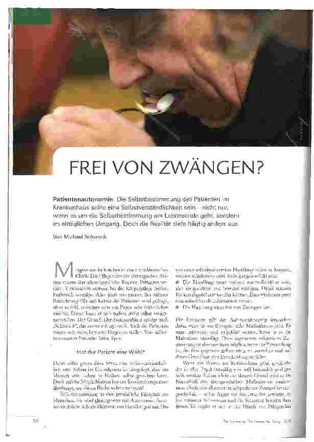 Vorschauseite 1: FREI VON ZWÄNGEN?