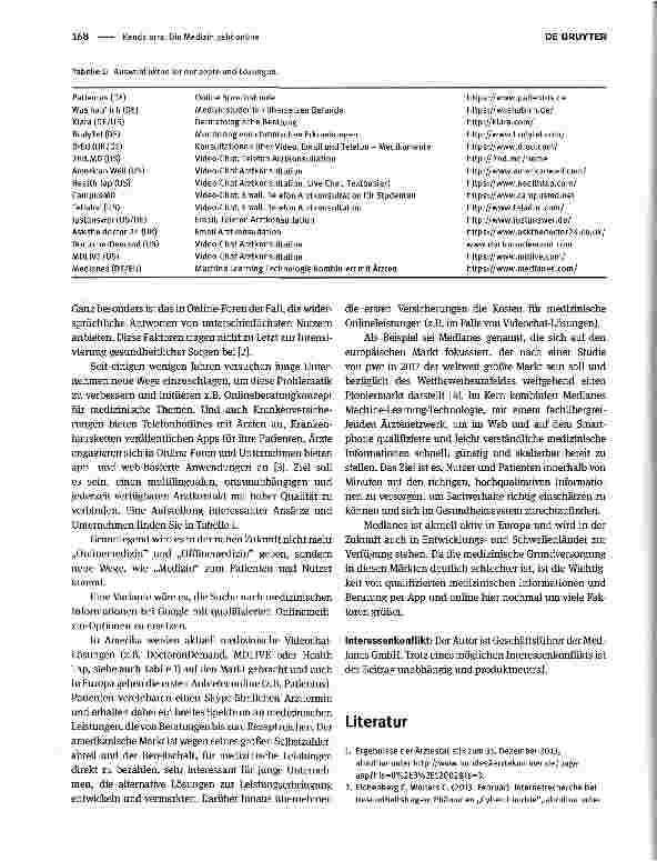 Vorschauseite 2: Die Medizin geht online