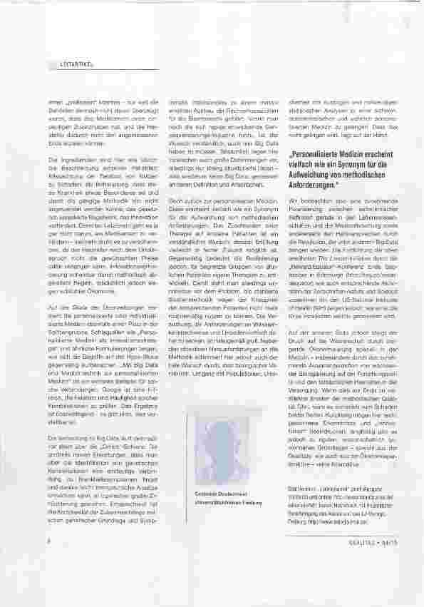 Vorschauseite 5: Eine neue Wissenschaft(lichkeit)?