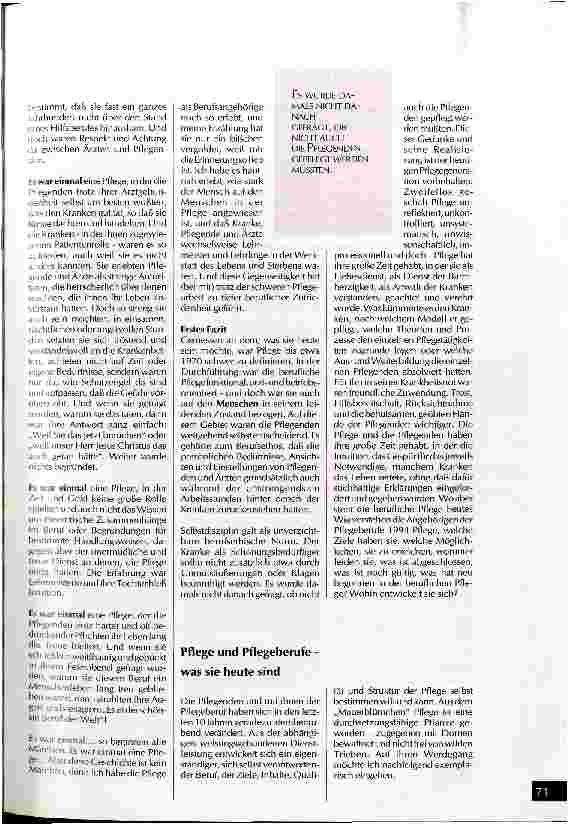 Vorschauseite 3: Pflege auf dem Sprung in die Wissenschaftlichkeit? Referat zur Eröffnung des ersten Studienganges Pflegemanagement an der Ev. Fachhochschule Berlin im Heimathaus des. Ev. Diakonie…