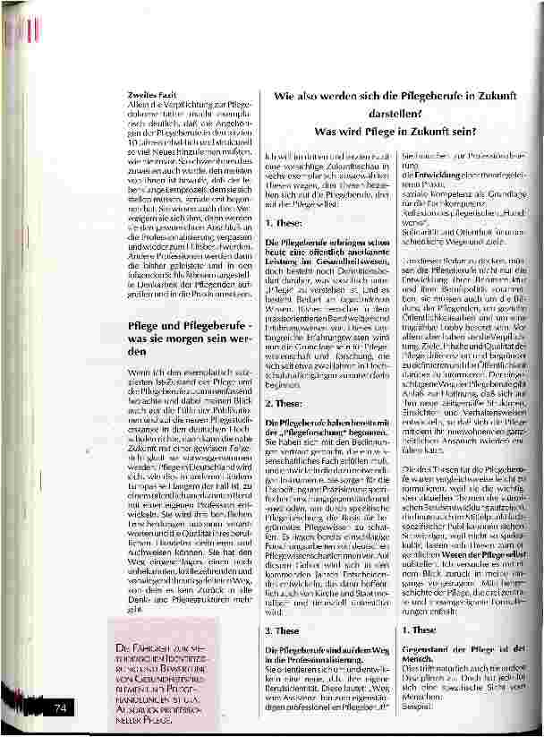 Vorschauseite 6: Pflege auf dem Sprung in die Wissenschaftlichkeit? Referat zur Eröffnung des ersten Studienganges Pflegemanagement an der Ev. Fachhochschule Berlin im Heimathaus des. Ev. Diakonie…