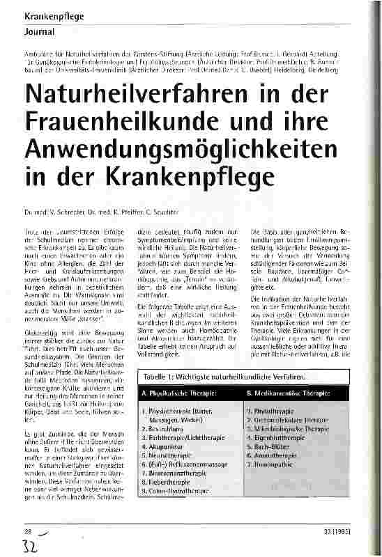 Vorschauseite 1: Naturheilverfahren in der Frauenheilkunde und ihre Anwendungsmöglichkeiten in der Krankenpflege
