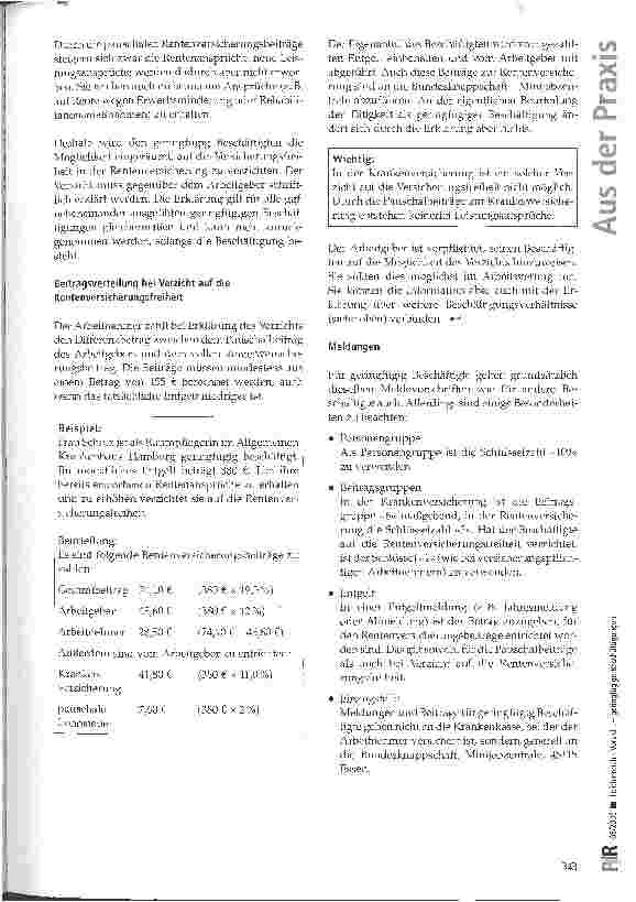 Vorschauseite 6: Vorsicht - geringfügige Beschäftigungen!