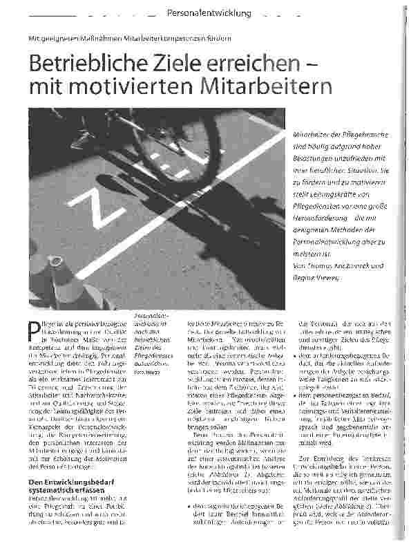 Vorschauseite 1: Betriebliche Ziele erreichen -mit motivierten MitarbeiternMit geeigneten Maßnahmen Mitarbeiterkompetenzen fördern