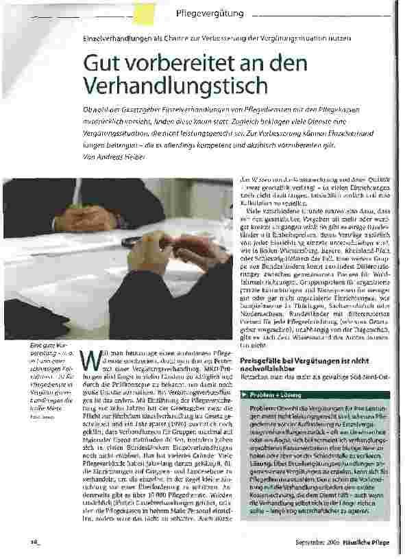 Vorschauseite 1: Gut vorbereitet an den Verhandlungstisch