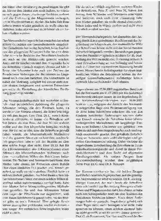Vorschauseite 2: Zur vormundschaftsgerichtlichen Genehmigung der Beendigung lebensverlängernder Maßnahmen - Beweislastfragen
