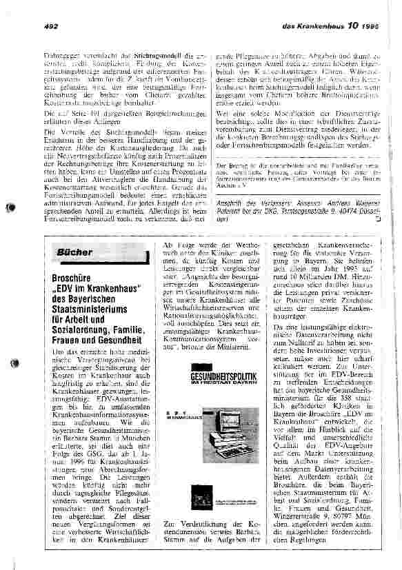 Vorschauseite 6: Chefarztrecht nach dem GSG Was ändert die BPflV zum 1. Januar 1996? Handlungsbedarf bei bestehenden Verträgen