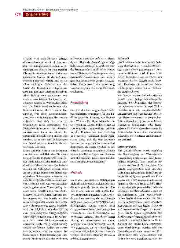 Vorschauseite 4: Einstellungen zum Betreuten Wohnen in Österreich Eine qualitative Studie