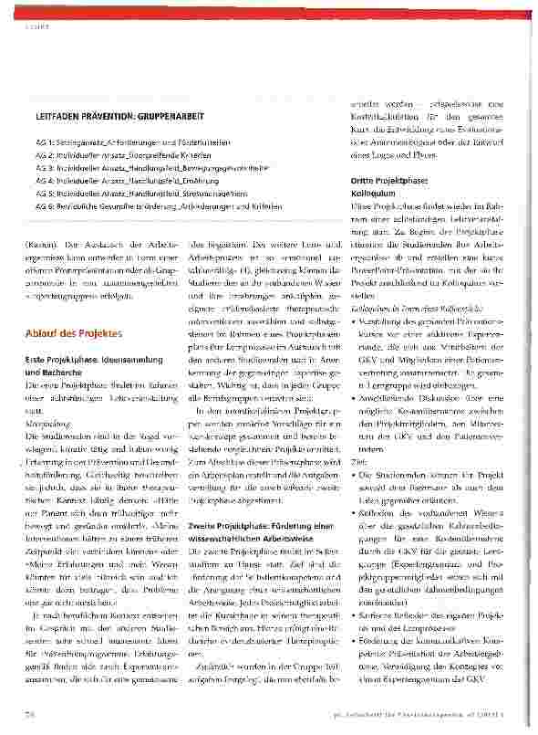 Vorschauseite 3: Ein interdisziplinärer Präventionskurs