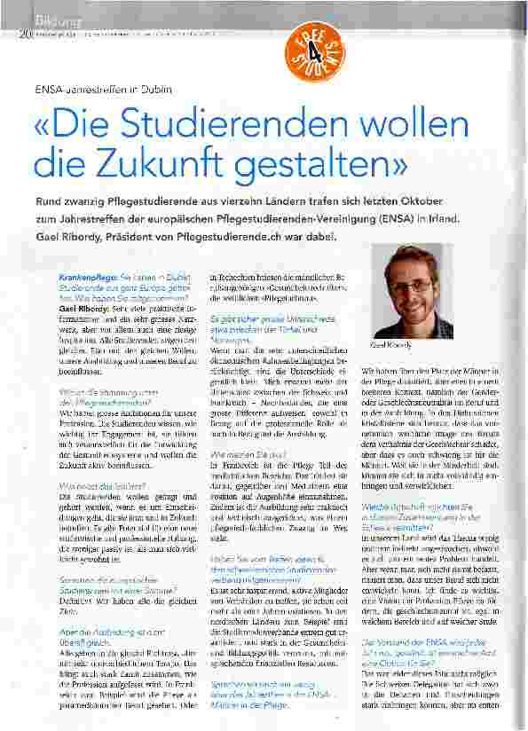 Vorschauseite 1: Die Studierenden wollen die Zukunft gestalten