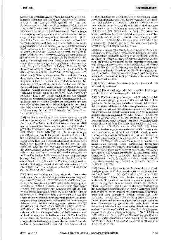 Vorschauseite 2: Arbeitskampf - Tarifeinheit - Verhältnismäßigkeit GG Art. 9 Abs. 3; BGB §§ 823, 1004; ZPO §§ 935, 940
