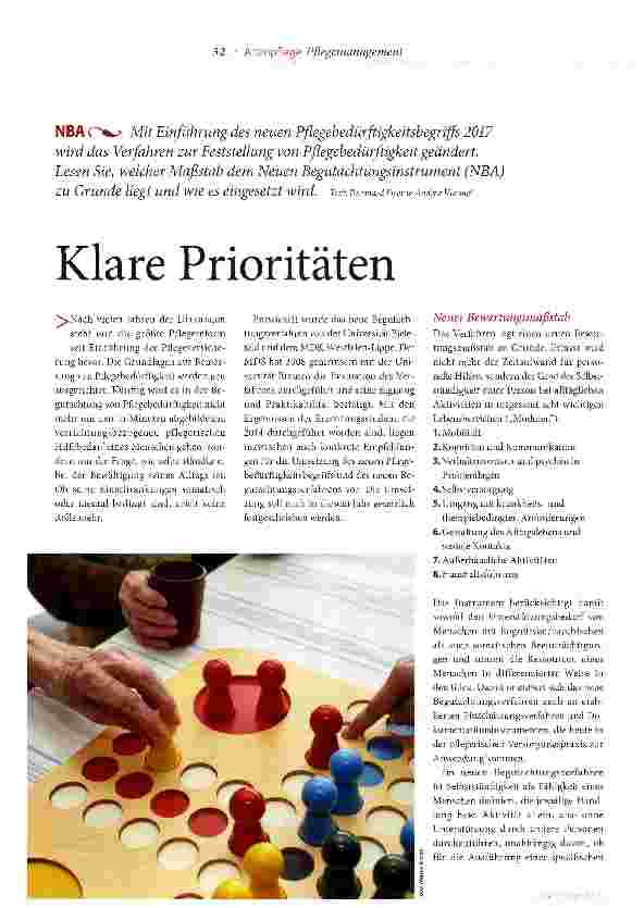 Vorschauseite 1: Klare Prioritäten
