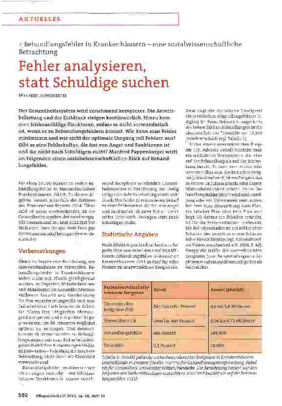 Vorschauseite 1: Fehler analysieren, statt Schuldige suchen