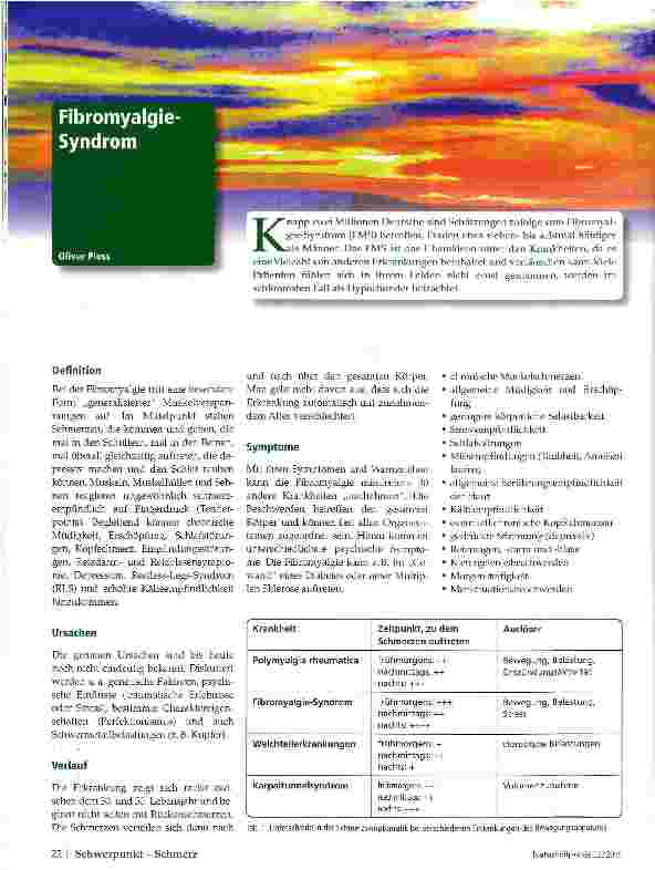 Vorschauseite 1: Fibromylagie-Syndrom