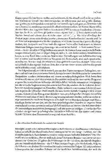Vorschauseite 2: Wie wollen wir sterben? Der assistierte Suizid aus moralpsychologischer Perspektive