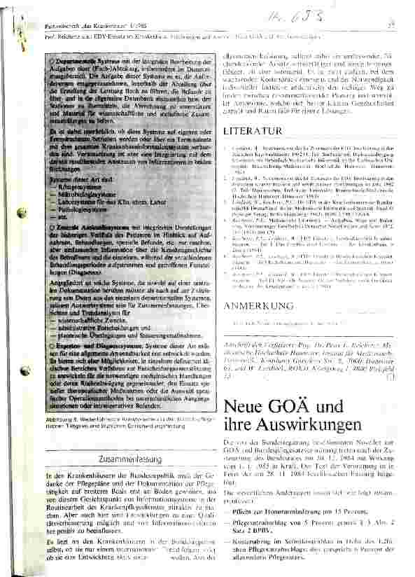 Vorschauseite 1: Die GÖÄ und ihre Auswirkungen